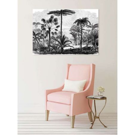 PALM TREE ENGRAVING canvas print