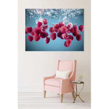 RASPBERRY BUBBLES canvas print