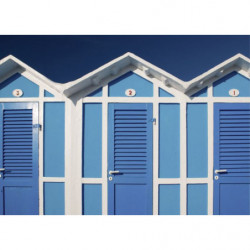 BEACH HUTS canvas print