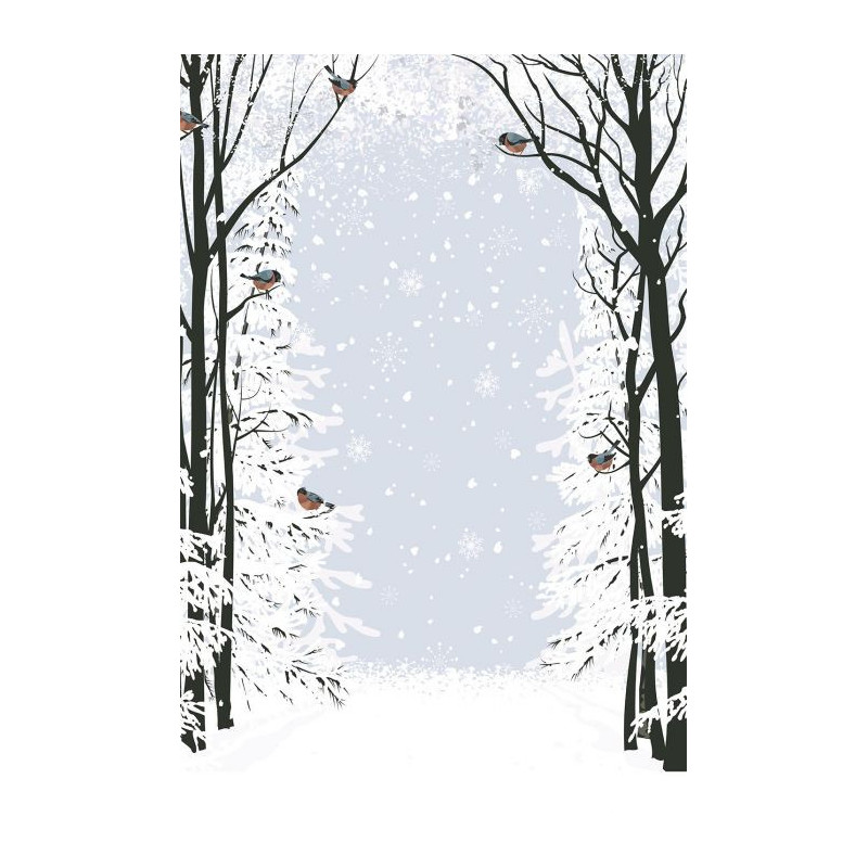 CHRISTMAS BIRDS wall hanging - Grey wall hanging tapestry