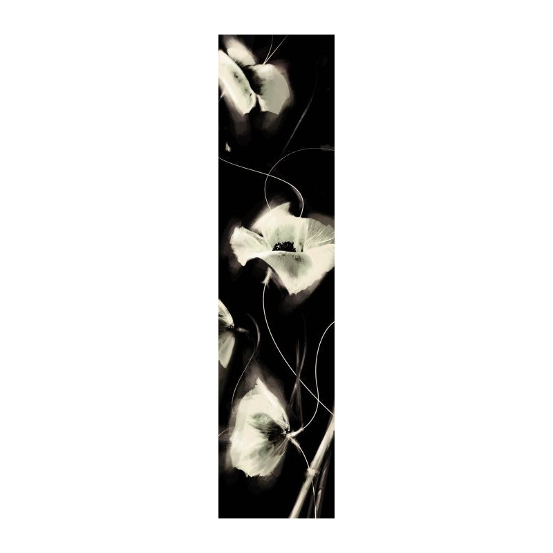 POPPY BLACK privacy screen - Printed floral privacy screen