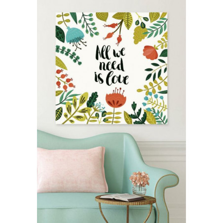 ALL WE NEED IS LOVE canvas print