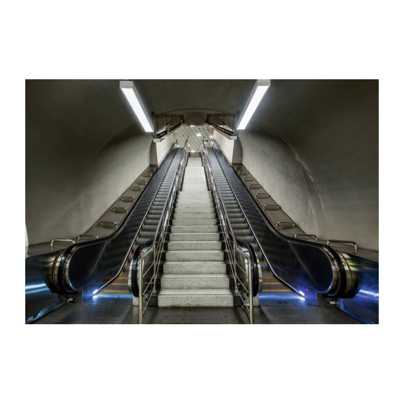 ESCALATOR canvas print - Grey wall art canvas print