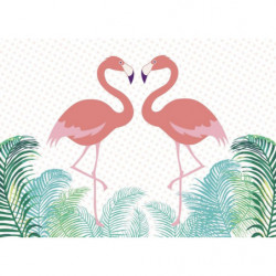 FLAMINGO IN LOVE canvas print