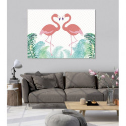 FLAMINGO IN LOVE canvas print