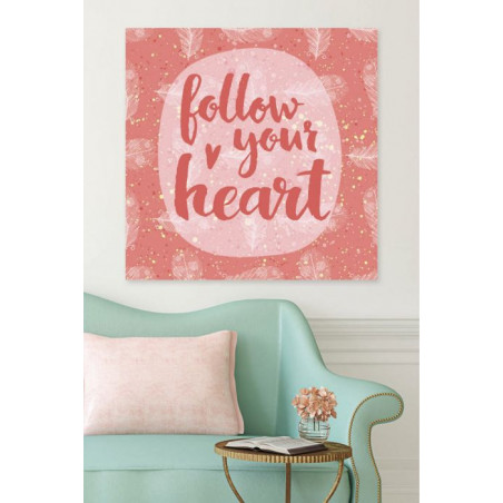 FOLLOW YOUR HEART canvas print