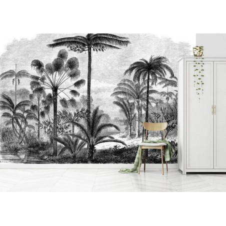 PALM TREE ENGRAVING Wallpaper