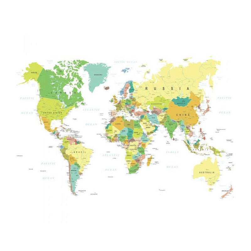 Papier Peint GREEN WORLD - Papier peint carte du monde