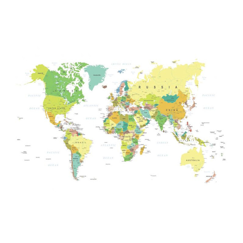 GREEN WORLD Canvas print - World map
