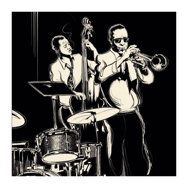 Tableau JAZZ - Tableau noir et blanc