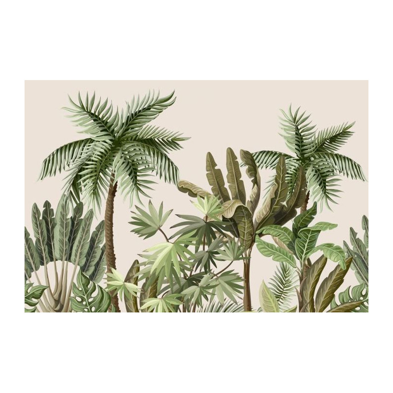 Papier Peint JUNGLE ILLUSTRÉE - Papier peint tropical