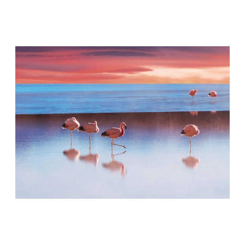 Poster LE LAC AUX FLAMANTS ROSES - Poster geant