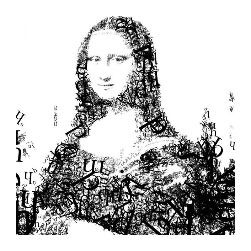 MONA LISAIT canvas print - Black white canvas print