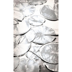 SILVER WATER LILY wall hanging