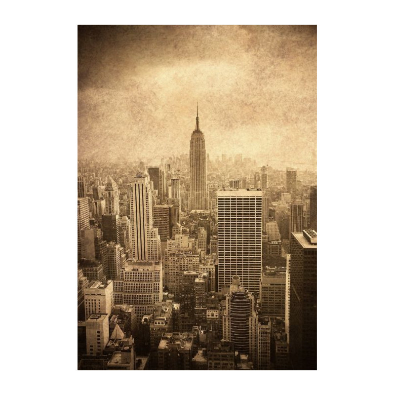 NEW YORK BROWN canvas print - Vintage