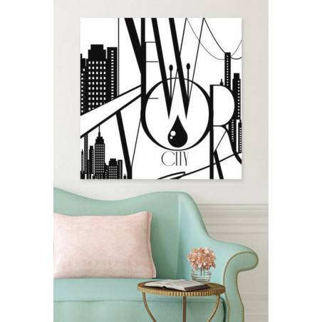 NYC IN THE 50s canvas print