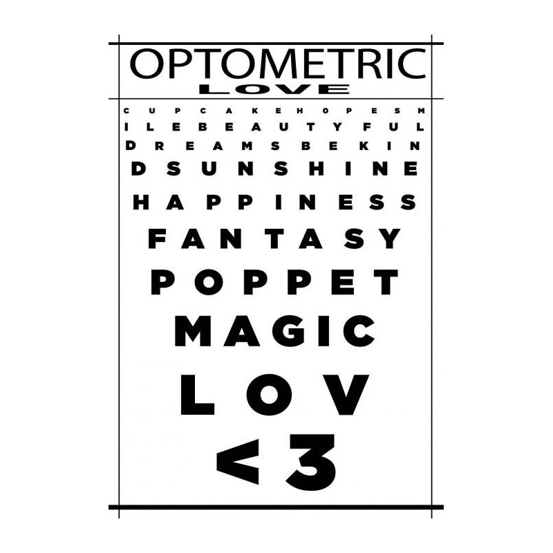 OPTOMETRIC LOVE canvas print - Black white canvas print