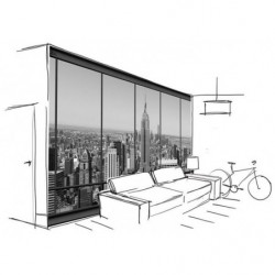 NEW YORK PENTHOUSE B&W Wallpaper