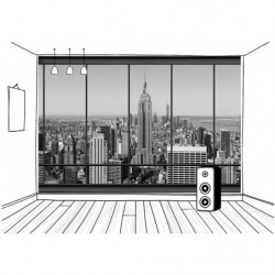 NEW YORK PENTHOUSE B&W Poster