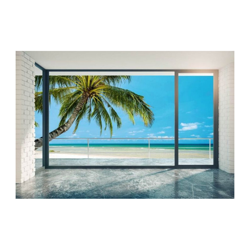 BEACH AT HOME Poster - Optical illusion poster