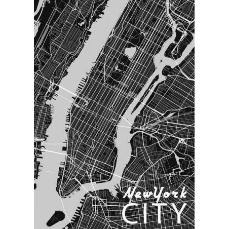 MAP OF NEW YORK canvas print