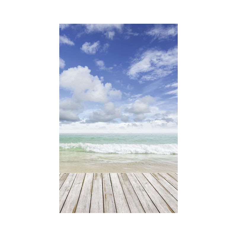 WOODEN PLANKS AND SEA Wall hanging - Nature landscape wall hanging tapestry