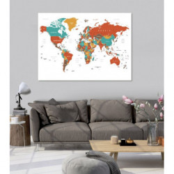 RED MAP Canvas print