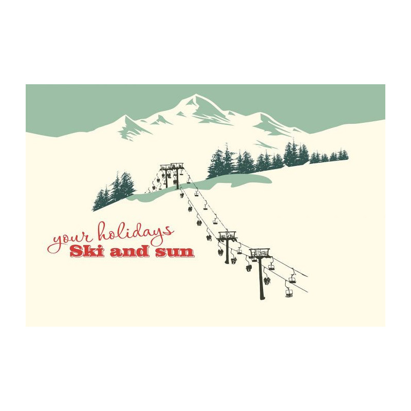 SKI LIFTS Poster - Panoramic poster