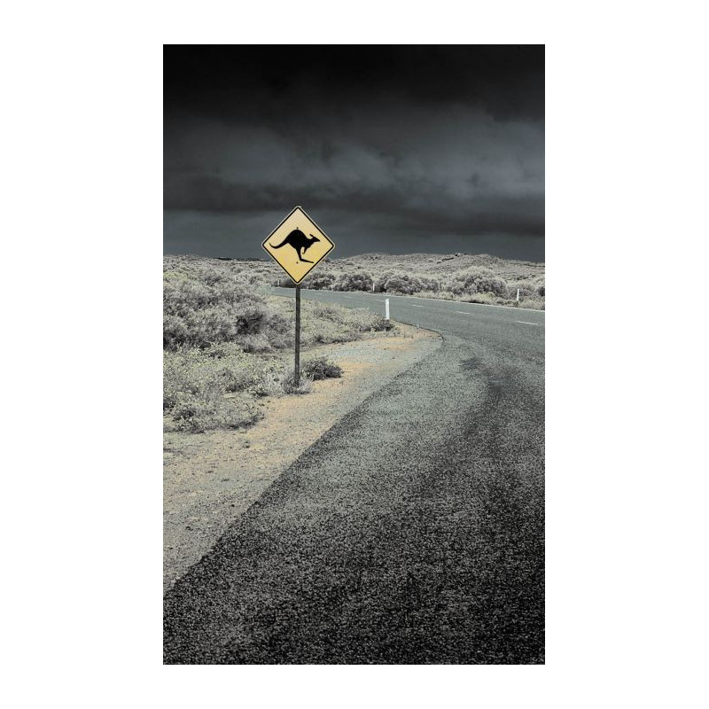 ROAD SIGN wall hanging - Grey wall hanging tapestry