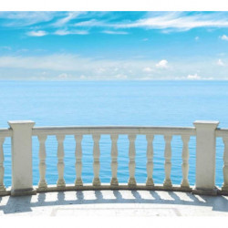BALCONY ON THE SEA Poster