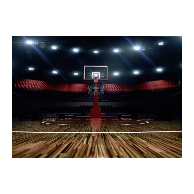 Tableau SALLE DE BASKET - Tableau trompe l oeil