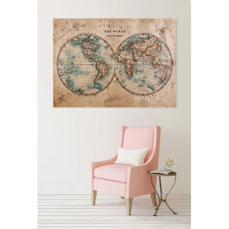 THE WORLD IN HEMISPHERES Canvas print