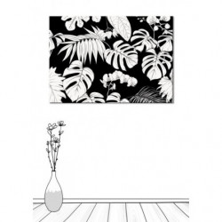 TROPICAL BLACK AND WHITE canvas print
