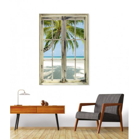 A LOOK AT THE COCONUT TREES Canvas print