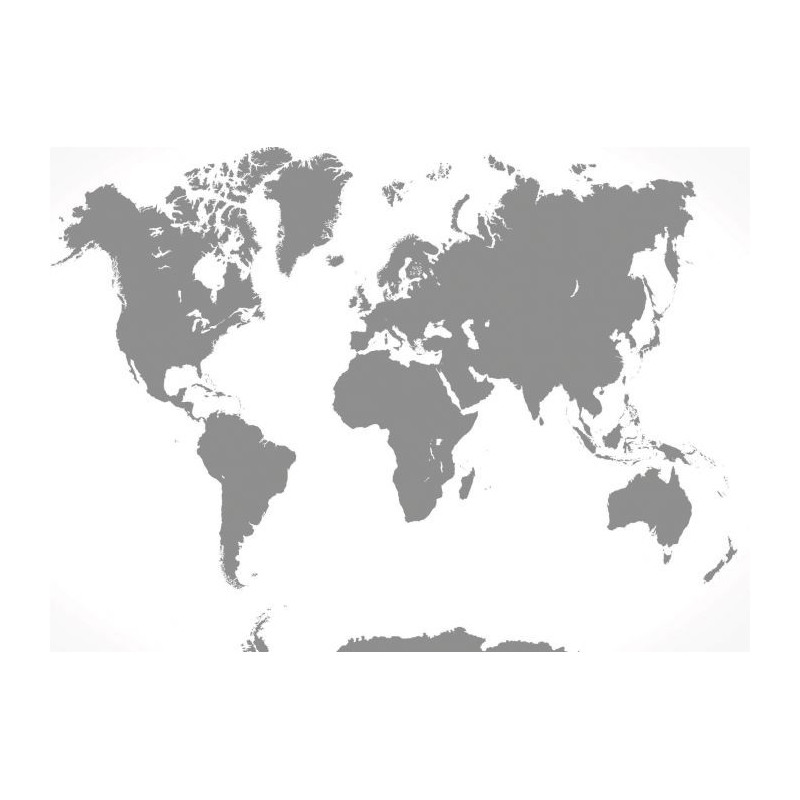 Tableau UNE NUANCE DE GRIS - Tableau carte du monde