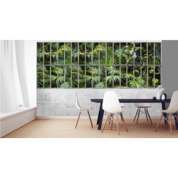 GLASS PARTITION WALL AND CONCRETE Poster