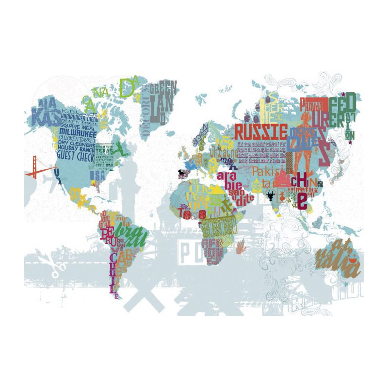 WORLD canvas print - World map