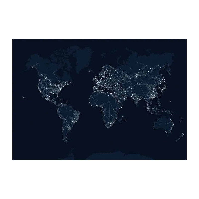 WORLD BY NIGHT Canvas print - World map