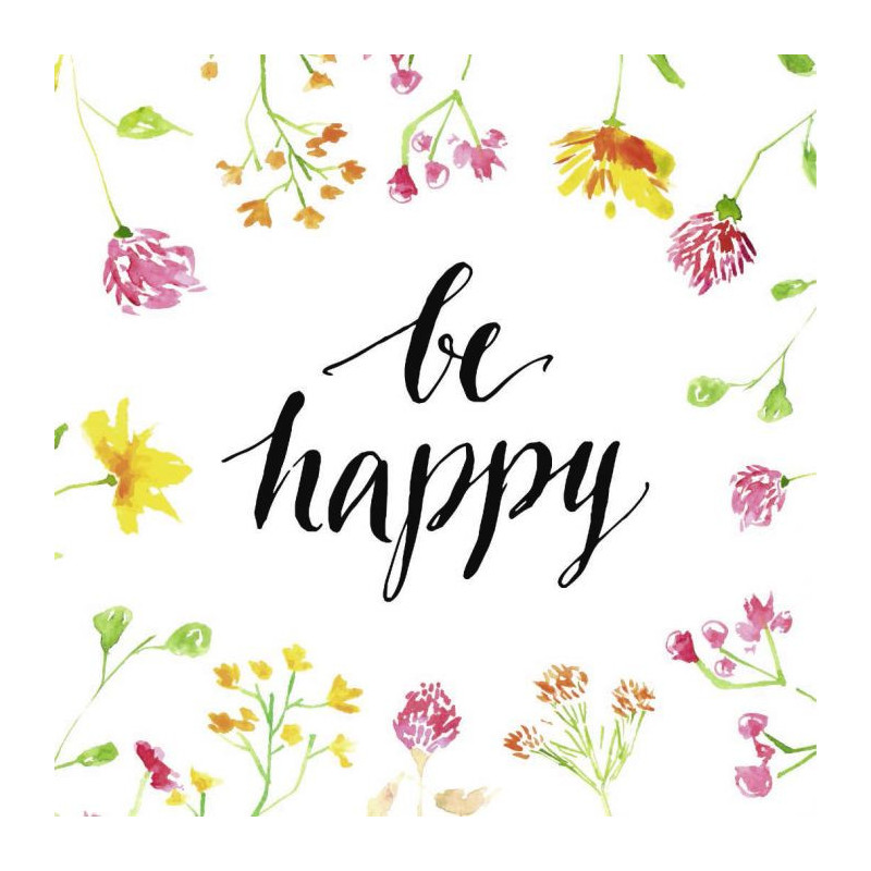 BE HAPPY canvas print - Canvas print for living room