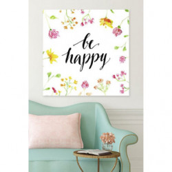 BE HAPPY canvas print