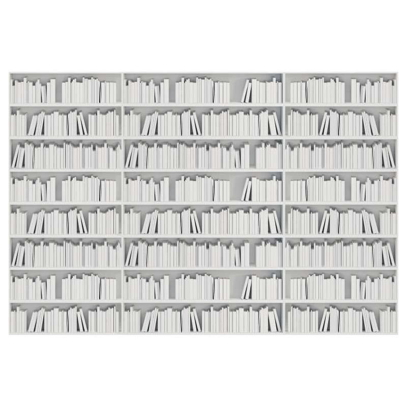 Papier Peint BIBLIOTHEQUE DESIGN BLANC - Papier peint panoramique