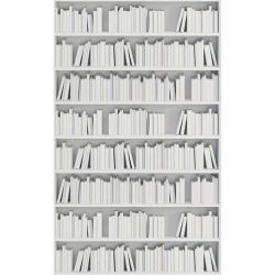 Tenture suspendue BIBLIOTHEQUE DESIGN BLANC