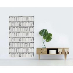 Tenture suspendue BIBLIOTHEQUE DESIGN BLANC