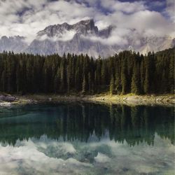 THE LAKE OF CAREZZA canvas print