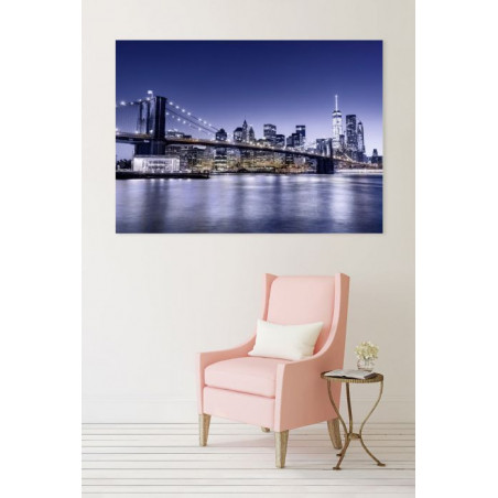 BLUE BROOKLYN BRIDGE Canvas print