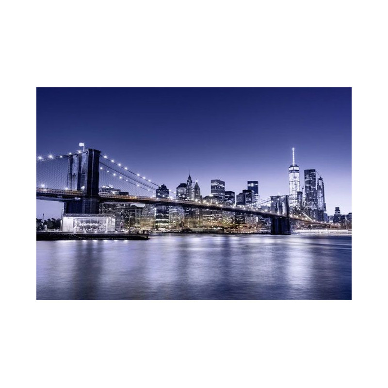 BLUE BROOKLYN BRIDGE Wallpaper - Panoramic wallpaper