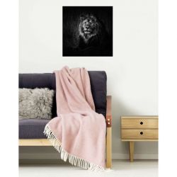 BLACK AND WHITE LION canvas print