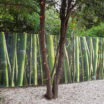 Brise vue bambou vert jardin