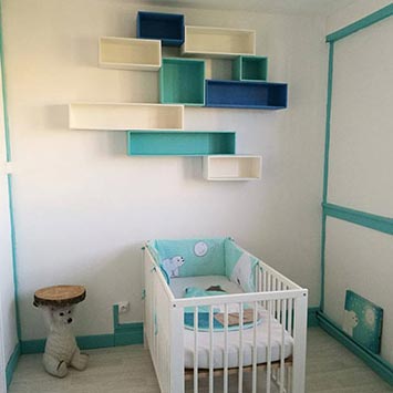 Déco chambre bébé bleue