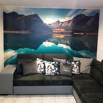 Papier peint paysage Norvège pour salon